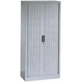 C+P Rollladenschrank Omnispace, 3 OH, abschließbar, B 800 x T 420 x H 1345 mm, Stahl/Kunststoff, lichtgrau