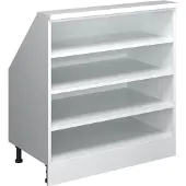 Vicco Dachschrägenschrank Rion Weiß 80 x 81.6 cm mit 4 Fächern, Model 58509