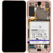 Samsung LCD Display inkl. Akku für Galaxy S21 G991B/DS, Phantom Pink