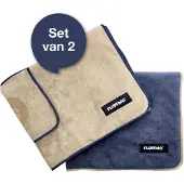 FLUFFINO Hundehandtuch Set 2-tlg. S beige/blau