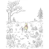 Overig Vliestapete "Digitaldruck Vlies - Winnie the Pooh Walk - Größe 200 x 280 cm" bedruckt glatt Kinderzimmer