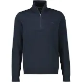 Lerros Strickpullover "Flachstrick-Troyer in Großen Größen", Herren, Gr. 5XL, blau (classic navy), 100% Baumwolle, ohne Ausschnitt, Pullover Strickpullover
