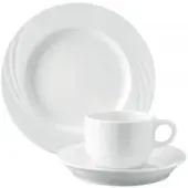 BERGMAN Parker's Choice LONDON Hotelgeschirr – 72-teilig, hochweißes Porzellan mit filigranem Relief