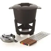 Excelsa Fondue-Set La Thuile aus Gusseisen 21,5xH25x17 cm schwarz