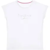 Pepe Jeans T-Shirt Nuria PG502460 Weiß Regular Fit