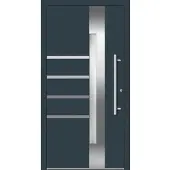 Haustuerenland.de Aluminium-Kunststoff Haustür "ALEXANDRA" Anthrazit RAL 7016 innen öffnend DIN rechts
