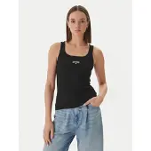GUESS Jeans Top W6GPZ2 KA0H1 Schwarz Slim Fit 34