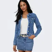 ONLY Damen Jeans Jacke Medium Blue Denim