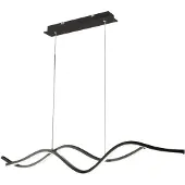 FABAS LUCE LED Pendelleuchte Sinuo 2000x70mm 36W Warmweiß Schwarz dimmbar