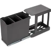Emuca Unterer 3x10l Automatik-recyclingbehälter Durchsichtig Durchsichtig One Size