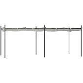 Syfax Pergola mit Schiebedach Creme 589x292x230 cm