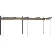 Syfax Pergola mit Schiebedach Taupe 589x292x230 cm