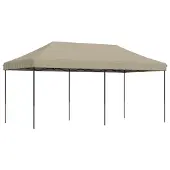 Syfax Partyzelt Faltbar Pop-Up Taupe 580x292x315 cm