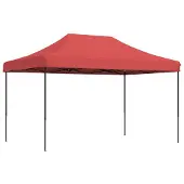 DKD Home Decor Partyzelt Faltbar Pop-Up Burgunderrot 440x292x315 cm
