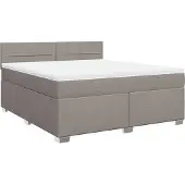 Syfax Boxspringbett mit Matratze Taupe 180x200 cm Stoff
