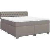 Syfax Boxspringbett mit Matratze Taupe 180x200 cm Stoff