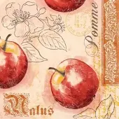 Mank Serviette Tissue Malus, 40x40 cm, 100 Stück - Herbst Obst Äpfel