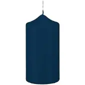 Kopschitz Kerzen 6 Stumpen Kerzen Spitzkopf Blau Petrol 250 x Ø 70 mm