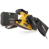 Powerplus Bandschleifer – – POWX0461 – 900 W – Breites Schleifband – Inklusive: Aufbewahrungskoffer und 3 Zubehörteilen