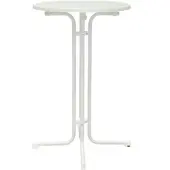 Metro Professional Stehtisch klappbar Mistrano, Stahl, Ø 70 x 110 cm, rund, weiß