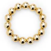 Manfield Goldfarbenes Perlenarmband | Größe Onesize