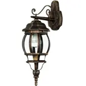 Licht-Erlebnisse Nostalgische Außenlampe "Brest" Aluminium Glas Kupfer H: 51,5 cm IP44 Wandleuchte Terrasse