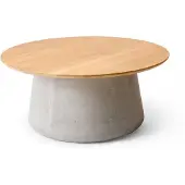Solpuri Queen Lounge-und Beistelltisch Beton/Teak rund