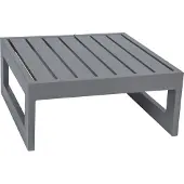 Stern Holly Beistelltisch/Hocker Aluminium mit Aluminiumleisten 72x72 cm