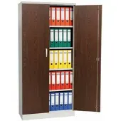 Proregal Aktenschrank Beetle 4 Fachböden HxBxT 195 x 92 x 42 cm Weiß & Wenge