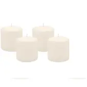 Kopschitz Kerzen 4er Set Stumpenkerzen/Adventskranzkerzen Elfenbein Ø 100 x 100 mm