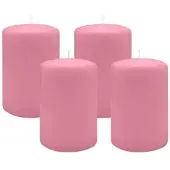 Kopschitz Kerzen 4er Set Adventskranzkerzen Altrosa Ø 100 x 150 mm