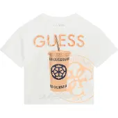 GUESS T-Shirt J6GI06 K6YW4 Weiß Relaxed Fit 128