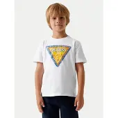 GUESS T-Shirt L6GI00 K8HM4 Weiß Regular Fit 122