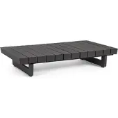 Bizzotto Couchtisch Infinity aus Aluminium, modernes Design, anthrazit, 126 cm, rechteckig