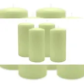 Kopschitz Kerzen 4er Set Stumpenkerzen/Adventskranzkerzen Kiwi Hellgrün Ø 80 x 150 mm