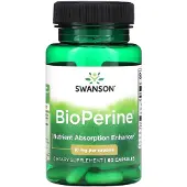 Swanson Health , Bioperine, schwarzer Pfefferextrakt, mit Piperin,Kapseln 60 St Kapseln