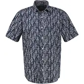 Lerros Kurzarmhemd "Kurzarmhemd mit marinem All-over-Print"