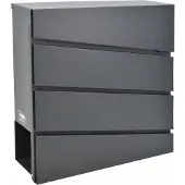 AWTOOLS Anthrazitfarbener Briefkasten 41, 370 x 370 x 105 mm