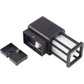 LUCANDE LED-Außenwandleuchte Dakil, schwarz, Aluminium