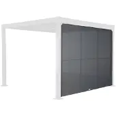 Sweeek - Vordach 3m für Pergola Palace Aluminium und Textilene - Anthrazit