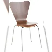 Proregal Besucherstuhl PORTO HxBxT 85x45x49cm Holz Walnuss Konferenzstuhl