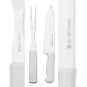 Mundial , 2-teiliges Grillmesser- und Gabel-Set, (7800-2FG), Weiß, Edelstahl