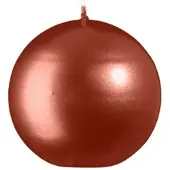 Kopschitz Kerzen Kugelkerzen Metallic Matt Kupfer Copper Ø 80 mm, 6 Stück