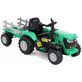 HECHT Kinder Traktor Elektro mit Anhänger Grün 50825