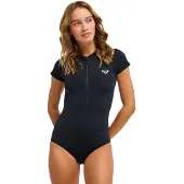 Roxy Essentials Damen-shorty Mit Kurzen Ärmeln Und Frontreißverschluss