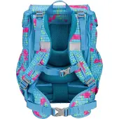 DERDIEDAS ErgoFlex Superlight Schulranzenset 5-teilig Happy Pixel hellblau