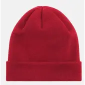 HANSEHELD Strickmütze 100% Schurwolle Merino Feinstrickmütze - Rot