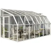 RION Kunststoff Anlehngewächshaus Sun Room 47 Weiß 446x258x266 cm