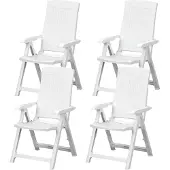 Progarden Tampa SET 4x Klappsessel weiß Kunststoff M73535