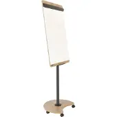 Rocada Flipchart Natural Mobil, Stahlboard, Rahmen in Holzoptik, mit Rollen